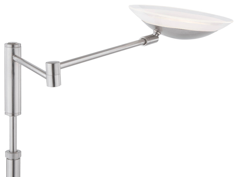 Meran Turbo Table Lamp, Satin Nickel