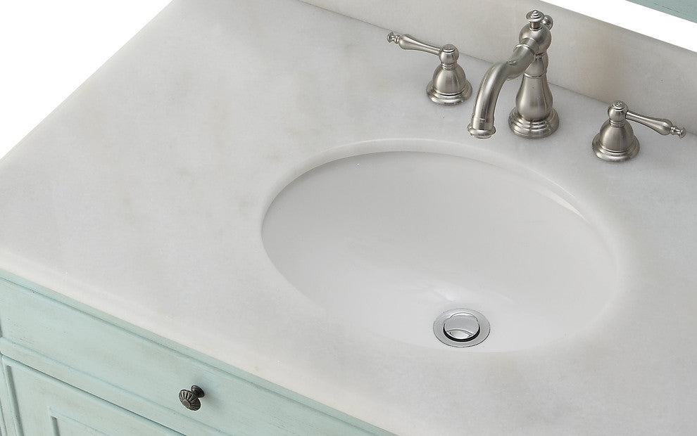 26" Cottage-Style 2-Door Daleville Bathroom Vanity With Mirror Set