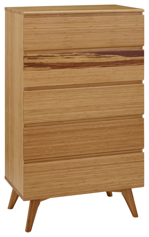 Azara Five Drawer Chest, Caramelized