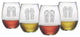 Flip Flops 4-Piece Stemless Wine Glass Set