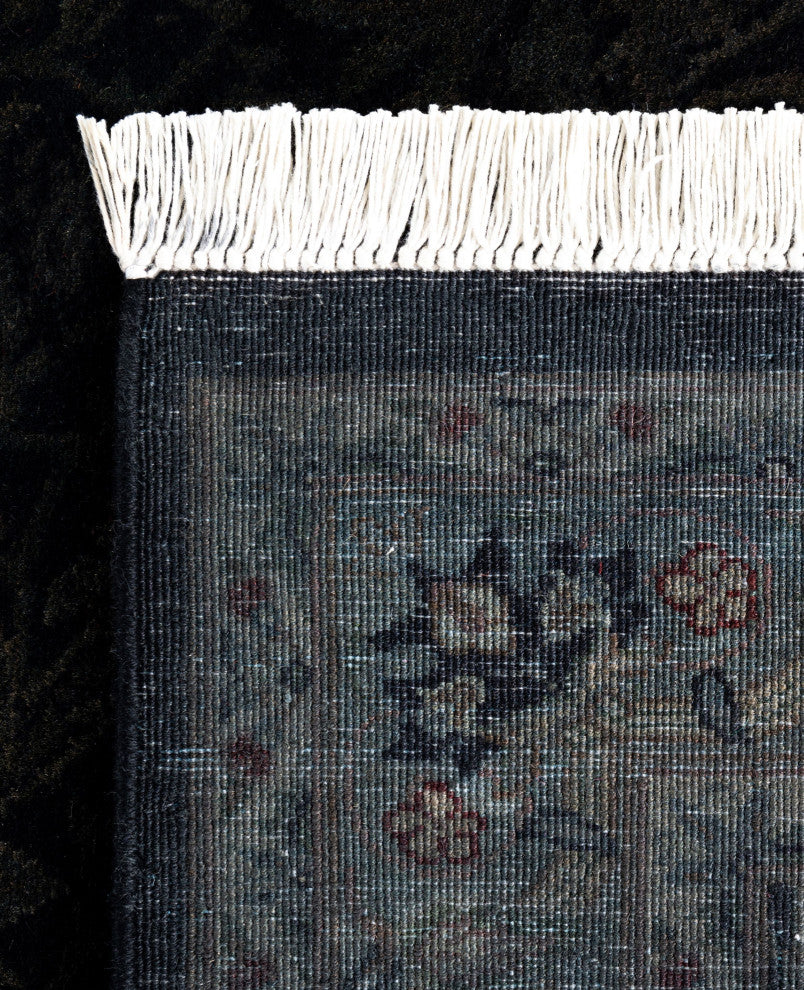 Overdyed One-of-a-Kind Hand-Knotted Area Rug Black, 3' 2" x 5' 3"