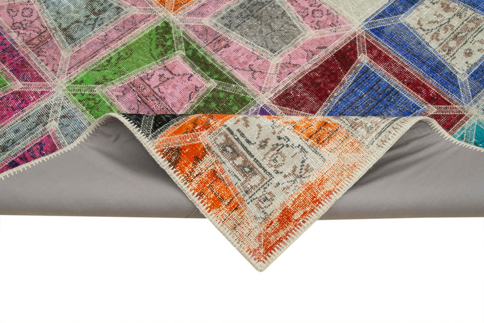 Rug N Carpet - Hand-Knotted Oriental 6' 3" x 9' 1" Over-dyed Patchwork Area Rug