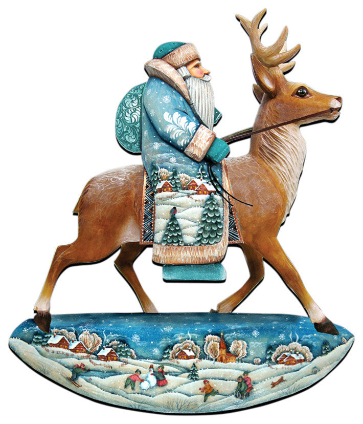 Reindeer Ride Santa Door Hanger