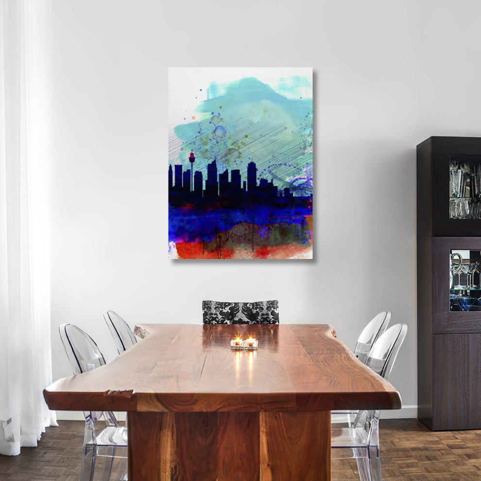 "Sydney Watercolor Skyline" Fine Art Print