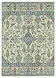 Fabienne Bordered Botanical Indoor Ivory/Blue Area Rug, Ivory, 5'3"x7'6"