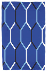 30"x60" Cool Shades, Geometric Print Beach Towel, Blue