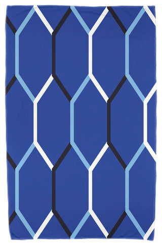 30"x60" Cool Shades, Geometric Print Beach Towel, Blue