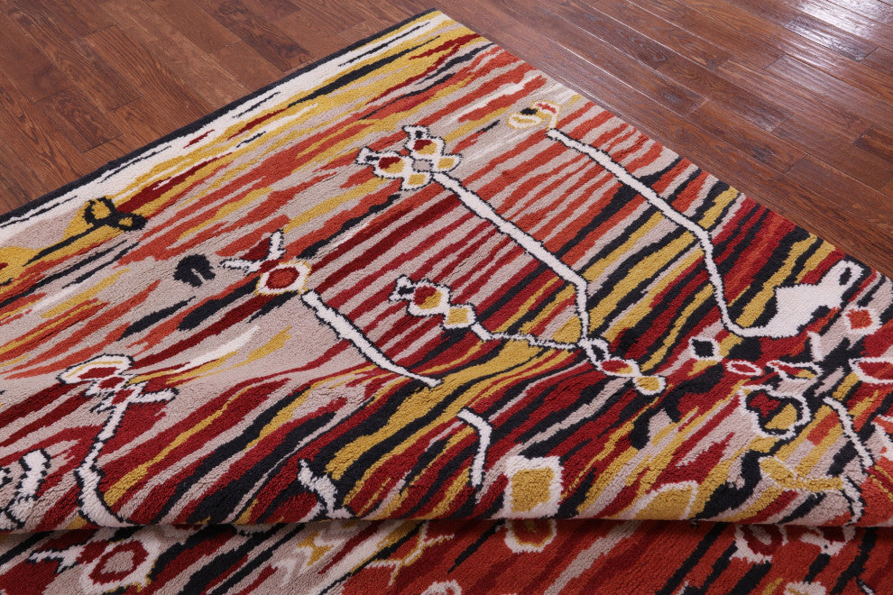 8' 4" X 10' 0" Moroccan Handmade Wool Rug Q9277