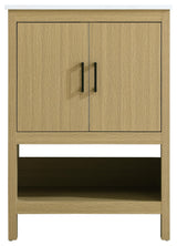 Home Living 24" Single Bathroom Vanity, Honey Brown
