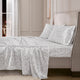 Madison Park Essentials Printed Satin Sheet Set, Full Gray Leopard