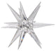 Benzara BM284971 10" Glass Star Decor for Tabletop, Elegant Clear Crystalline