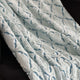 Plutus Light Blue Diamond Faux Fur Throw Blanket, 114"L x 120"W King