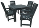 Springville 5-Piece Square Dining Set, Weathered Acorn, Federal Blue