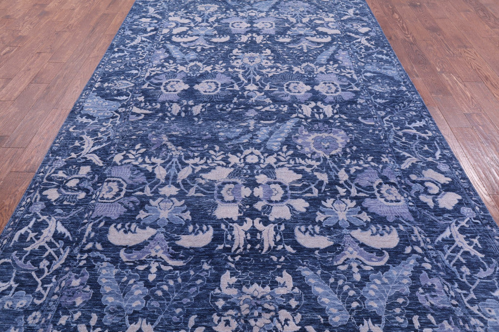 6' 11" X 14' 2" Modern Hand-Knotted Wool Rug Q11898