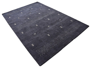 HAND KNOTTED LOOM SILK ECO-FRIENDLY RUGS-3'x5',Rectangle,Charcoal,Contemporary