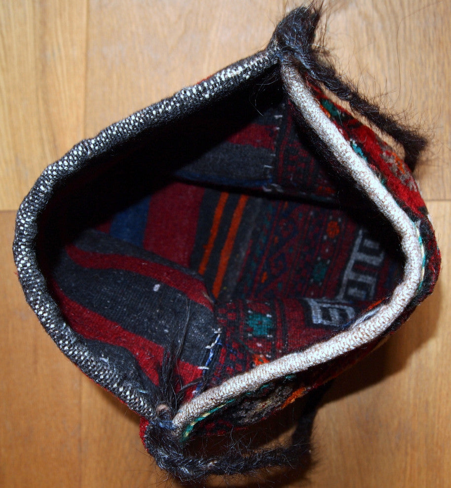 Handmade vintage Turkish Anatolian bag 1.1' x 1.1' ( 34cm x 34cm ) 1970