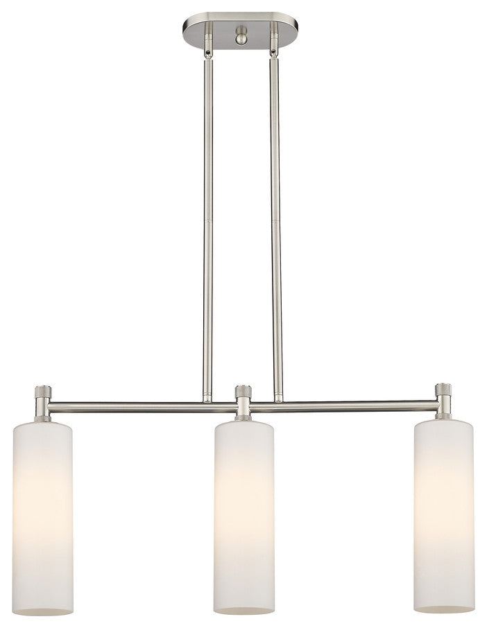 Crown Point 3 30.5" Island Lighting Satin Nickel