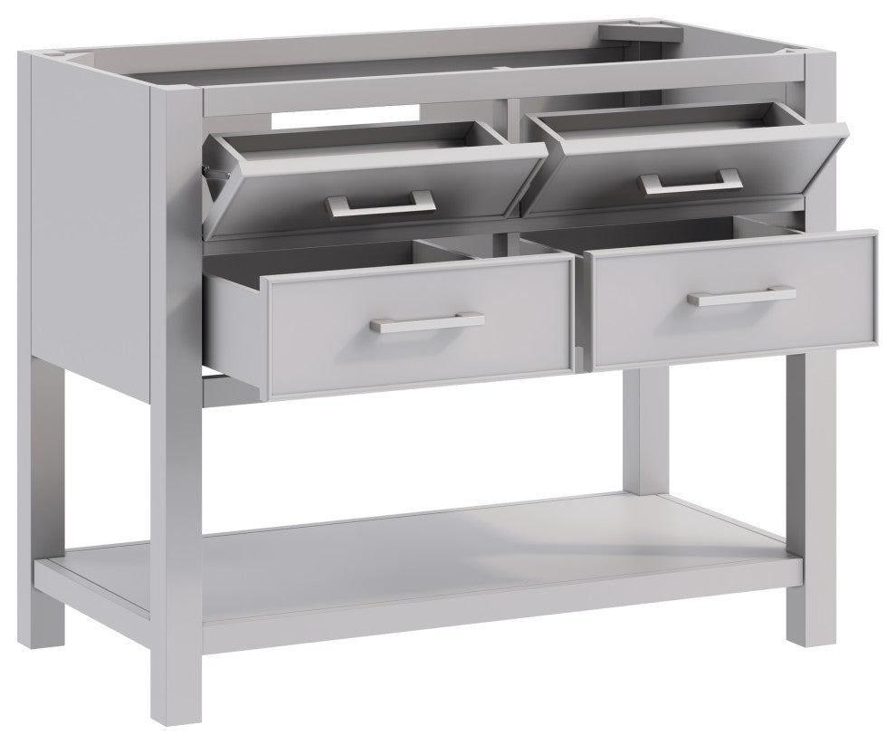 Avanity Brooks 42" Vanity, Chilled Gray and Cala White Engineered Top
