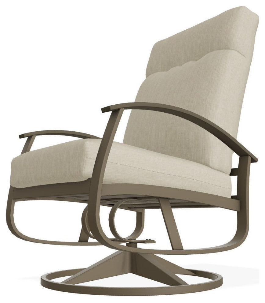 Belle Isle Cushion Deep Seat Outdoor Swivel Rocker, Huskie/Beachwood