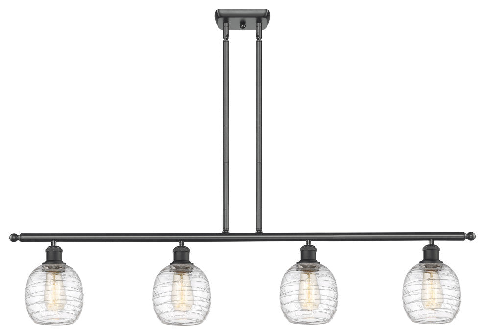 Innovations 516-4I-BK-G1013 4-Light Island Light, Matte Black
