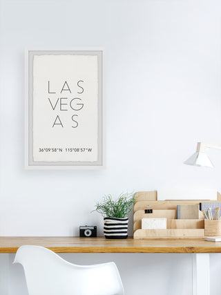 "Las Vegas Coordinates" Framed Painting Print, 20x30