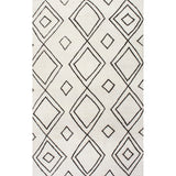 Nuloom Hand-Tufted Moroccan Diamond Wool Rug, Natural 4'x6'