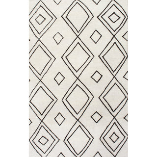Nuloom Hand-Tufted Moroccan Diamond Wool Rug, Natural 4'x6'