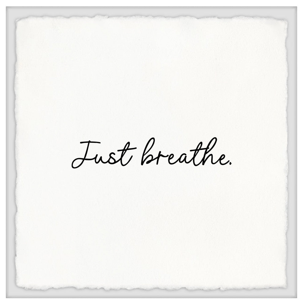 "Just Breathe III" Framed Painting Print, 32x32