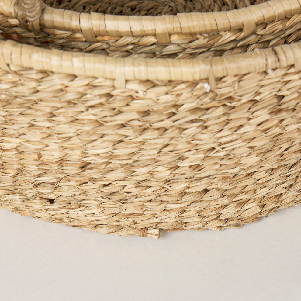 Ayanna Set of 2 Deep Nesting Seagrass Baskets With Handles