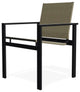 Tribeca Sling Outdoor Stackable Armchair, Elevation Stone/Black