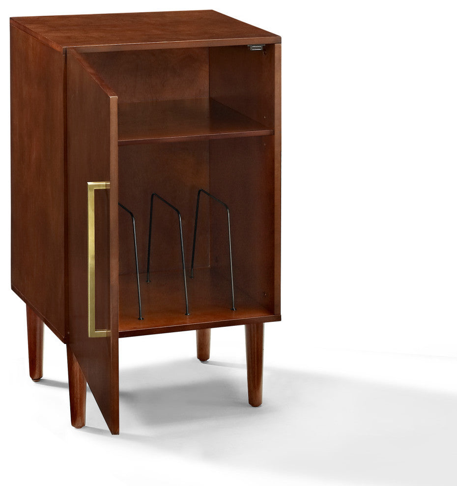 Everett Record Player Stand, Mahogany Finish