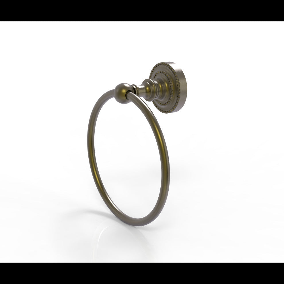 Dottingham Towel Ring, Antique Brass
