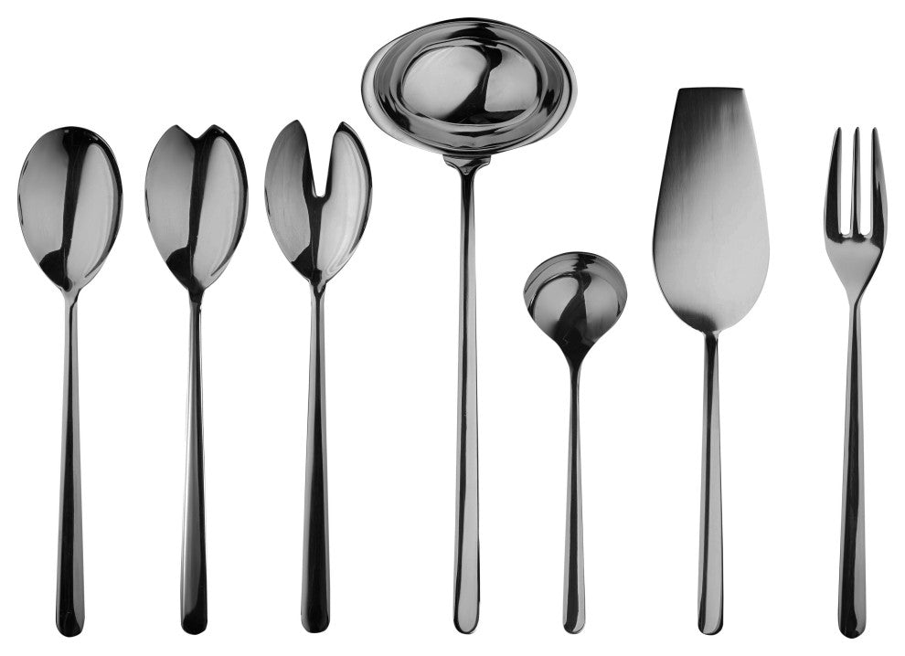 Linea Serving Set, Black Gold, 7 Pcs.