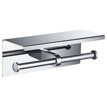 Blossom Double Toilet Tissue Holder, Chrome