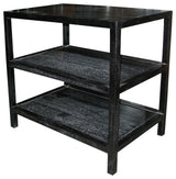2 Shelf Side Table, Hand Rubbed Black