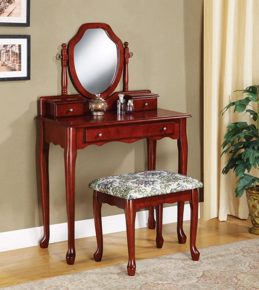 Coaster 2-Piece Vanity Set, Brown Red