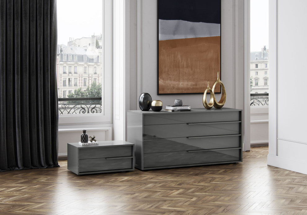 Harrow Dresser Glossy Dark Gull Gray