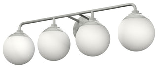 Hunter Hepburn Brushed Nickel 4-Light Vanity Wall Fixture