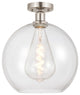 Innovations 616-1F-SN-G122-12 1 Light Semi-Flush Mount, Brushed Satin Nickel