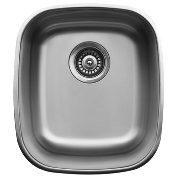 Karran USA U-1517 U Series 14-5/8" Undermount Single Basin - Stainless Steel