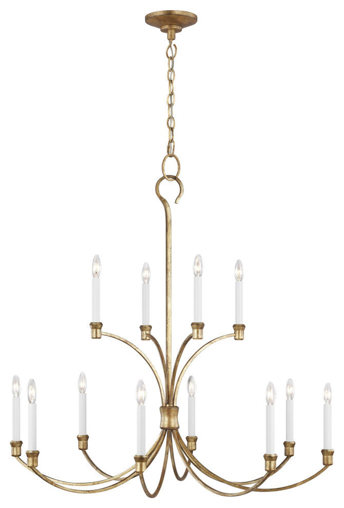 Westerly Large Chandelier, Antique Gild