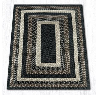 Mocha and Frappuccino Braided Rug, 96"X60"