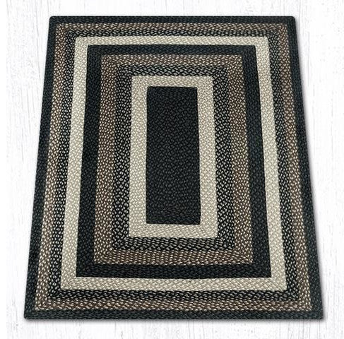 Mocha and Frappuccino Braided Rug, 96"X60"