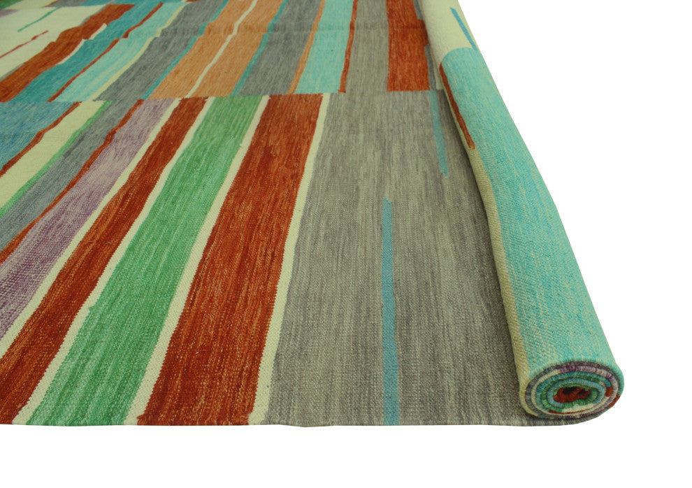 Winchester Kilim Elmo Red/Ivory Rug, 9'2x12'3