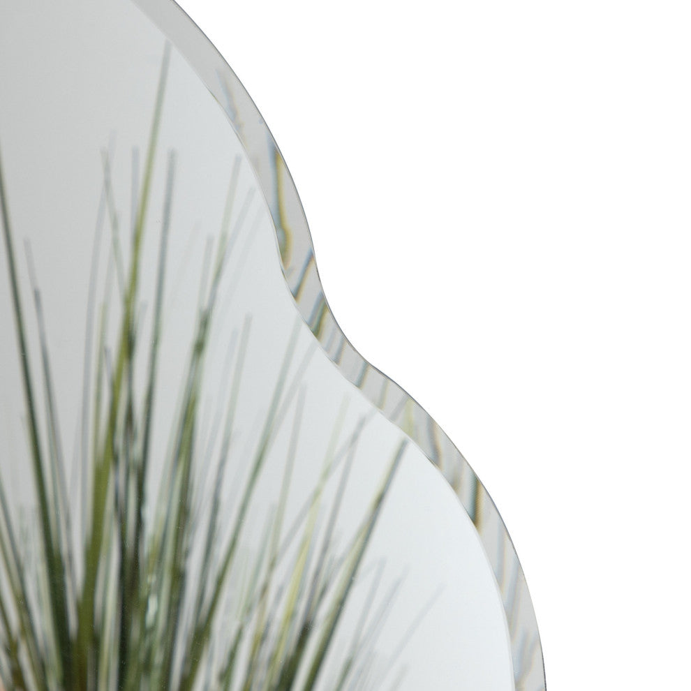 Reign Modern Frameless Arch Mirror, Silver 20x30