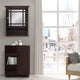 Wooden Medicine Cabinet with Mirrored Door