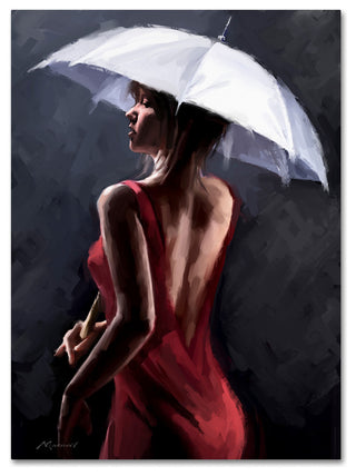 The Macneil Studio 'Lady In Red' Canvas Art, 32"x24"