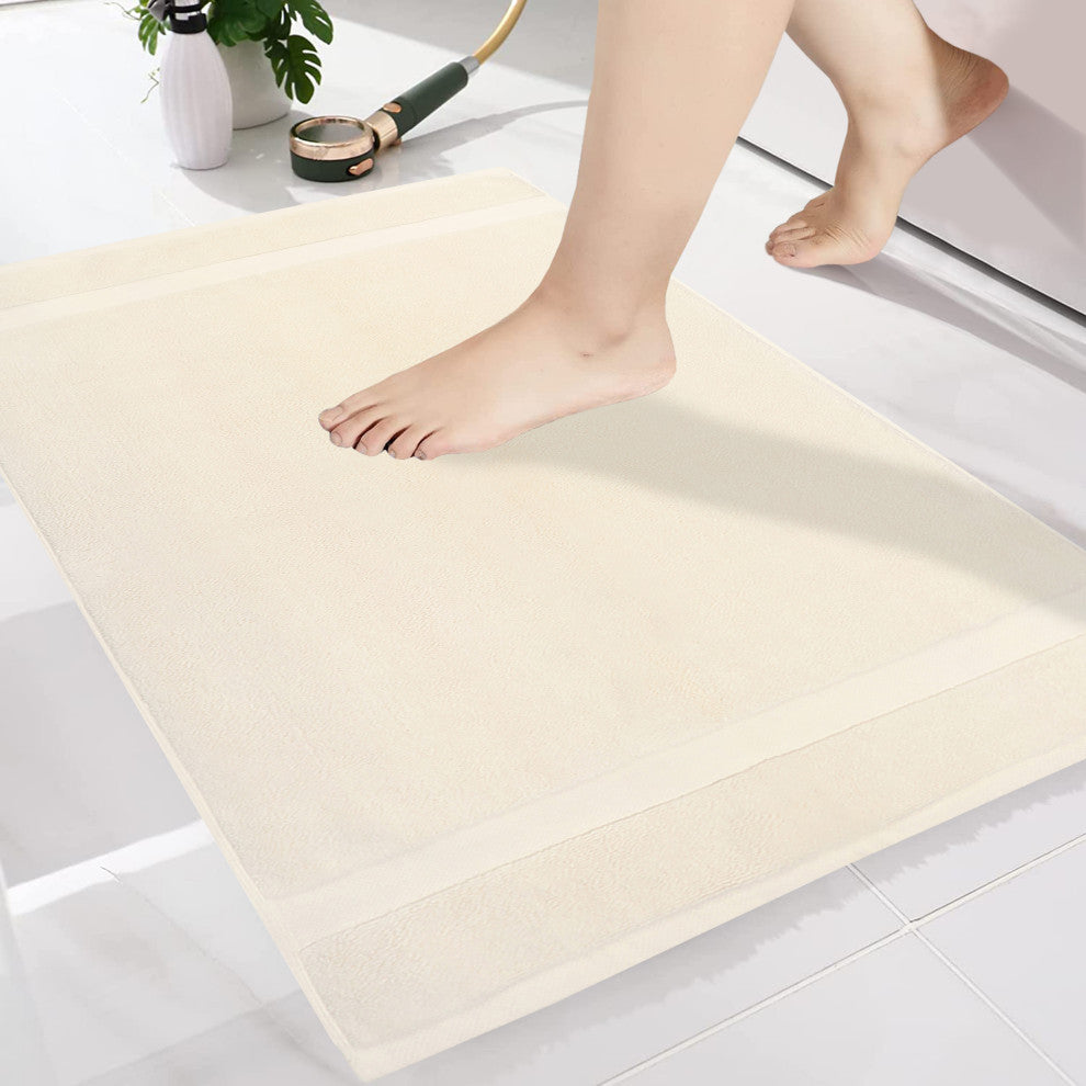Organic Cotton Feather Touch Quick Dry 900 GSM Bath Mat, 20"X33", Ivory