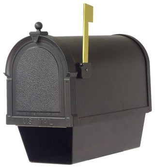Berkshire Mailbox With Newspaper Tube, Locking Insert & Fresno Mailbox Post