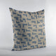 Plutus Blue Angles Abstract Luxury Throw Pillow, 22"x22"